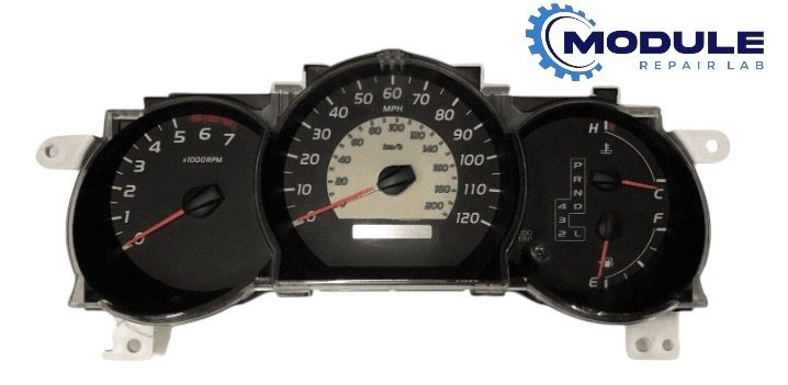 2006 Toyota Tacoma instrument cluster showing speedometer, tachometer, and fuel/temperature gauges for professional repair service by Module Repair Lab.